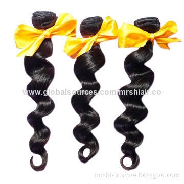 New Arrival Products 6A Queen Hair Brazilian More Wavy Loose Curl Virgin Hair Weave, No Tangle 12"-2